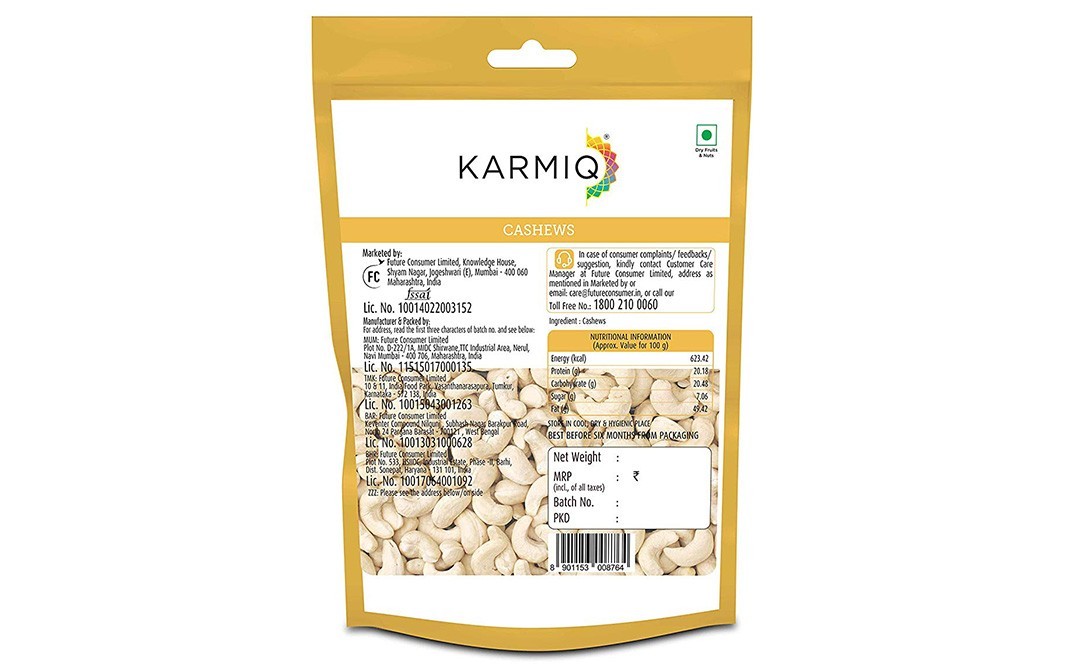Karmiq Cashew Value Pack    Pack  750 grams